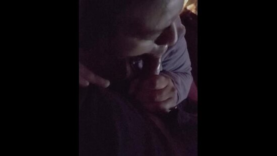 In a hot first-person video, a lustful stepmother eagerly sucks a cock and receives cum in her mouth.