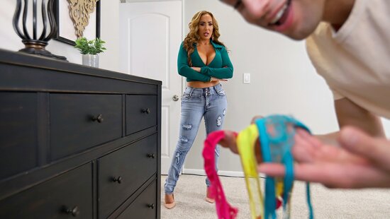 The horny stepmom let her fetishist stepson taste her delicious pussy.