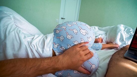 Sister helped brother deal with morning wood