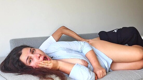 The mother is shocked! Her son unexpectedly inserted his penis into her.